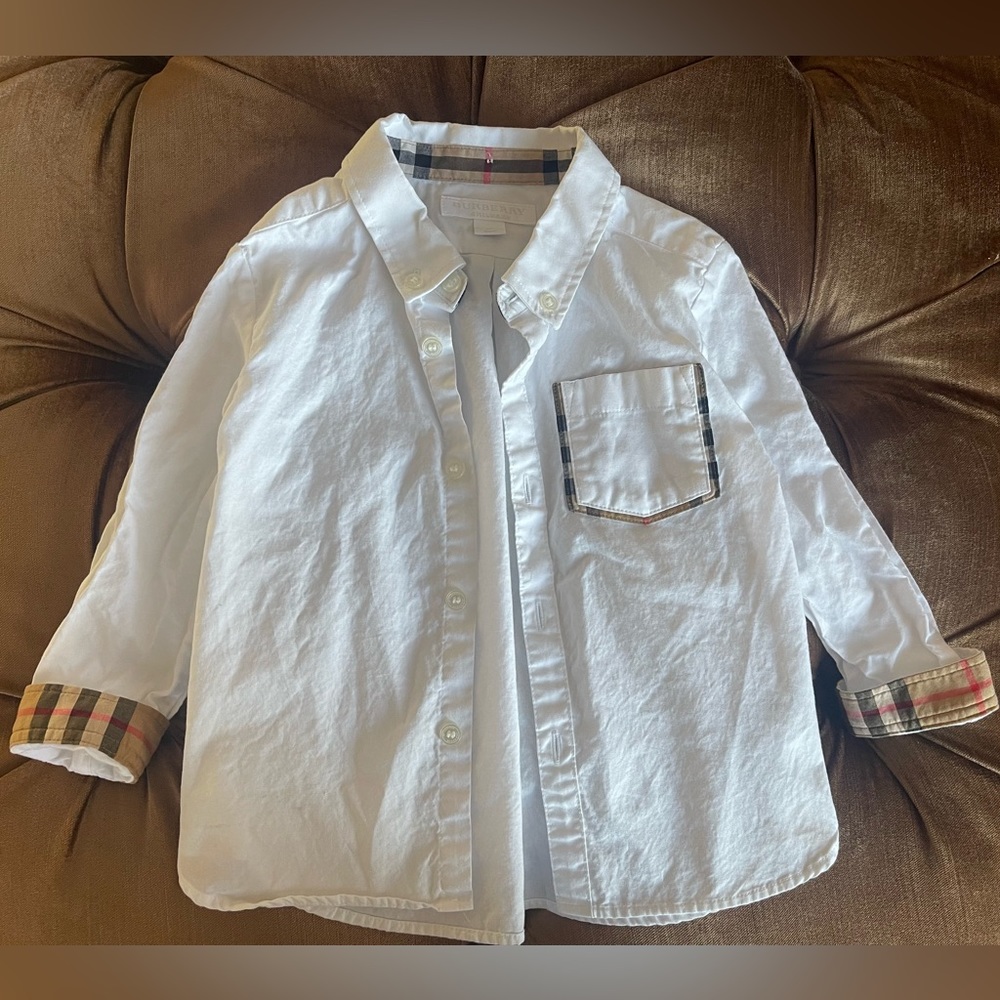Kids Burberry London button up shirt